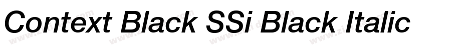Context Black SSi Black Italic字体转换